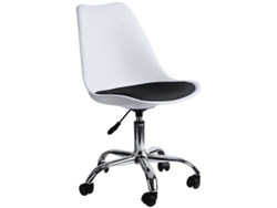Silla de Escritorio Operativa DUDECOR Bit Blanco y Negro