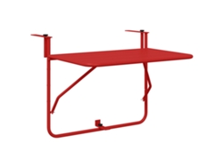 Maison Exclusive - Mesa Colgante De Balcón Rojo 60 X 39 X 65 Cm Acero