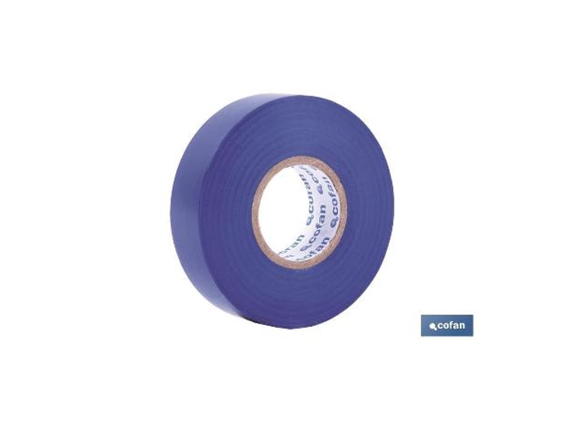 Cinta aislante 180 micras azul 19mmx20 metros   caja 10 unid.