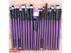 Juego de 20 brochas de maquillaje profesionales con mango de plástico para base, sombras de ojos y maquillaje. Rosewell