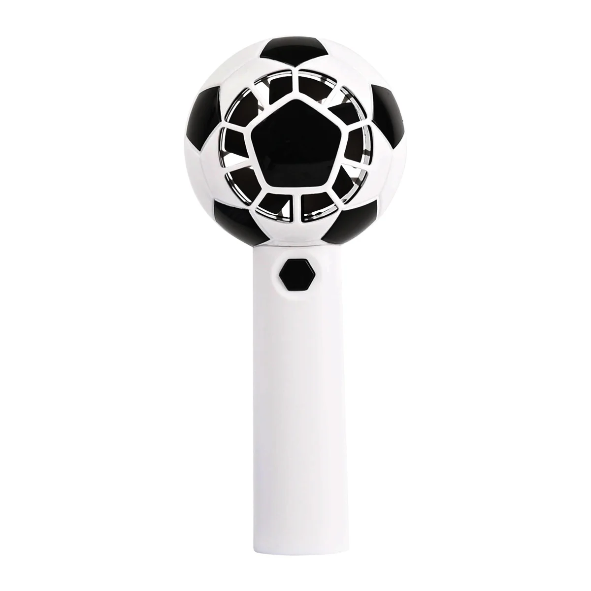Ventilador De Mano (negro) Con Forma De Balón De Fútbol, 5 Velocidades Ajustables, Carga Usb De Alta Velocidad, Portátil.