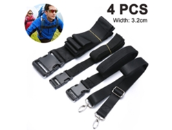 Mochila con correa de esternón, hebilla ajustable con silbato de emergencia para mochilas de tela universales para exteriores