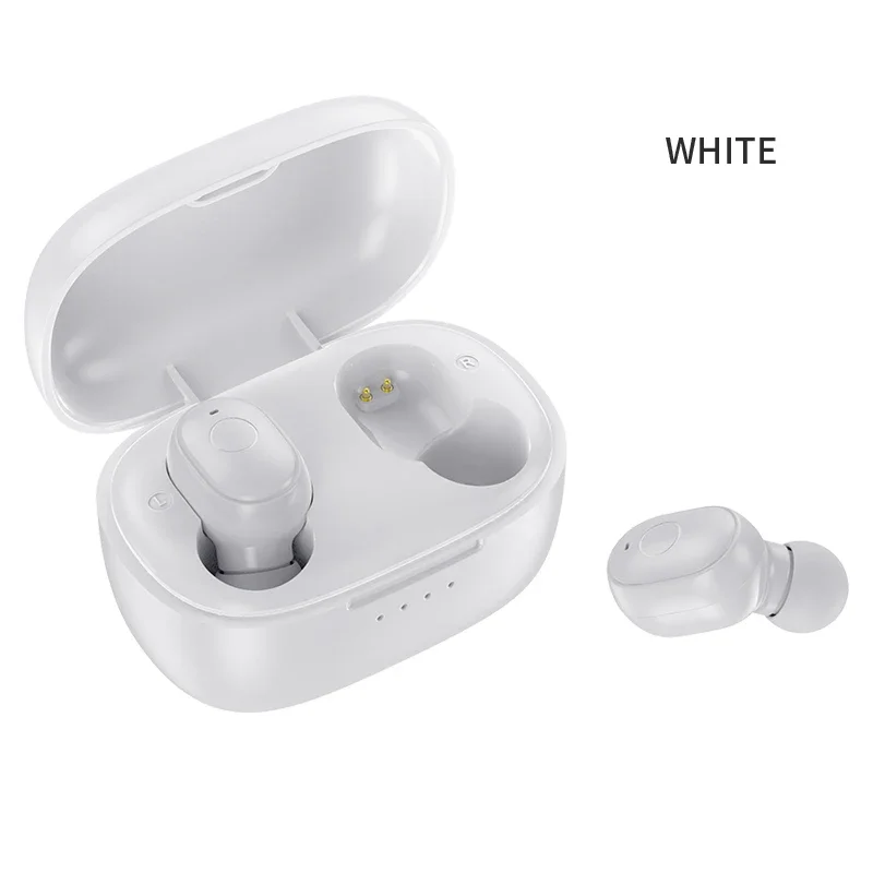 Auriculares inalámbricos Bluetooth intrauditivos con cancelación de ruido para correr (blancos)