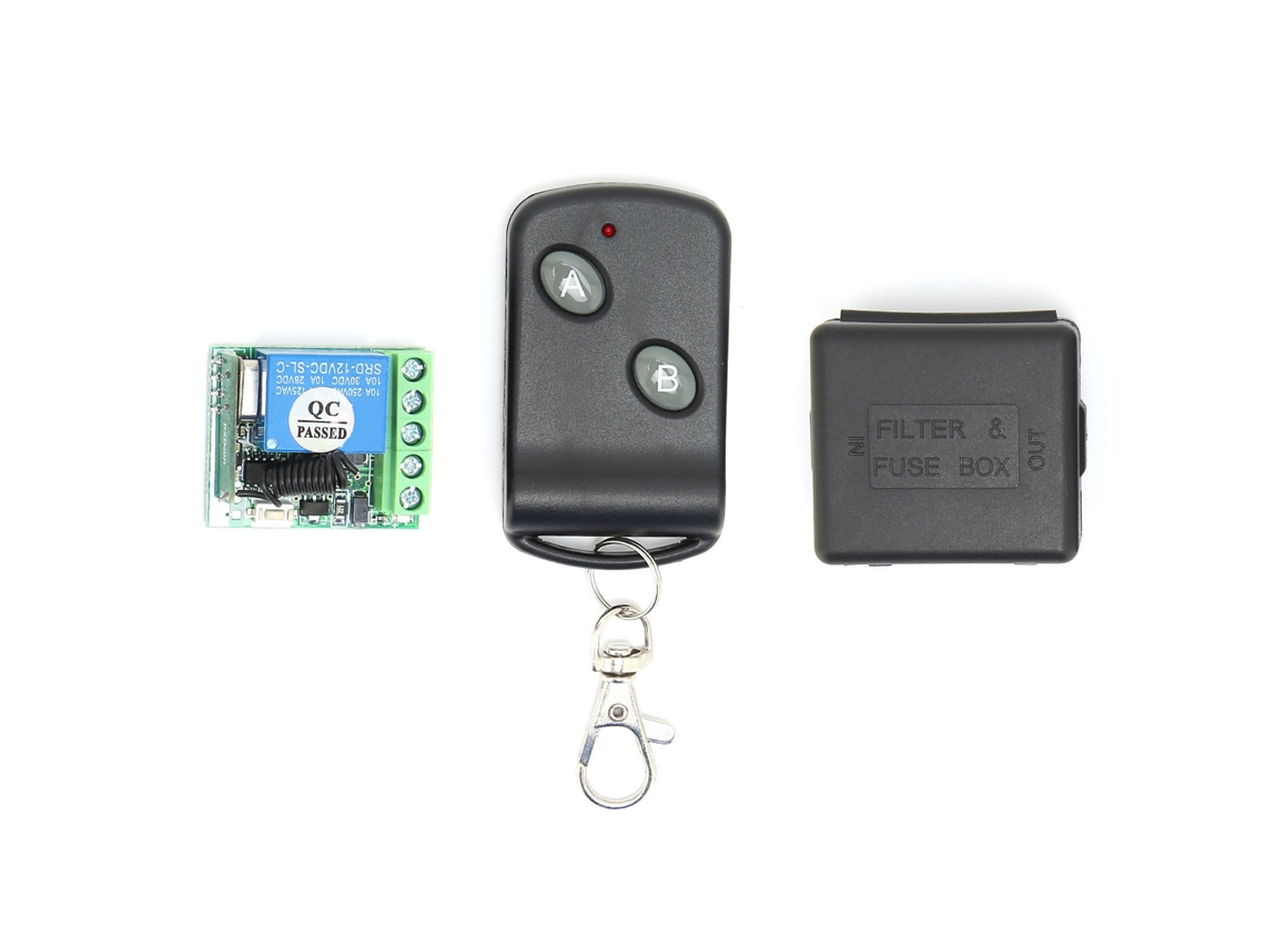 Controle Remoto Sem Fio Com 2 Botões Para Luz E Dispositivos Portátil Sinal Forte Com Aprendizado