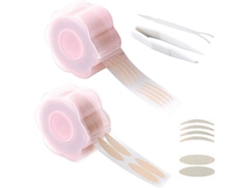 1200 tiras adesivas invisíveis para pálpebras, fitas adesivas instantâneas para levantar pálpebras, adesivos para olhos com garfo e pinça cor da pele.