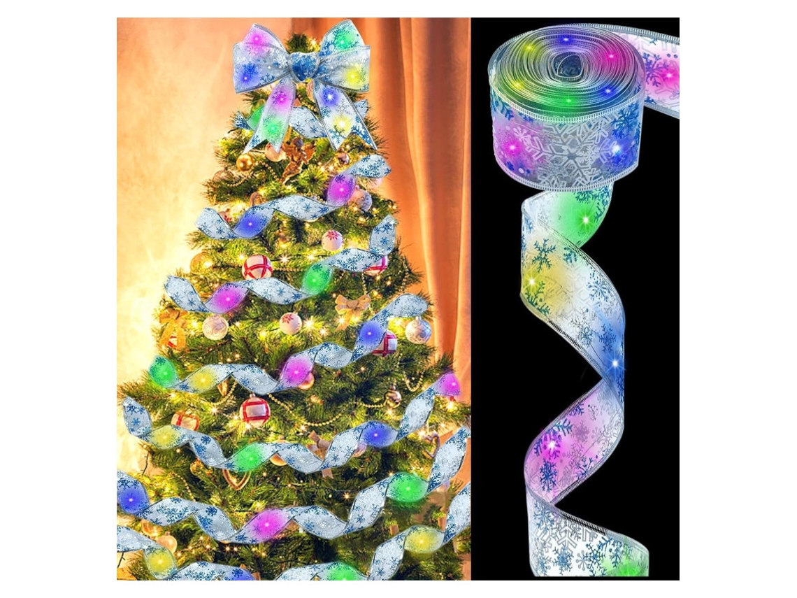 Tira de luces led Cinta con luz 10m Metros 100 led decoración de salón árbol de navidad fiestas cadena de luz. Multicolor