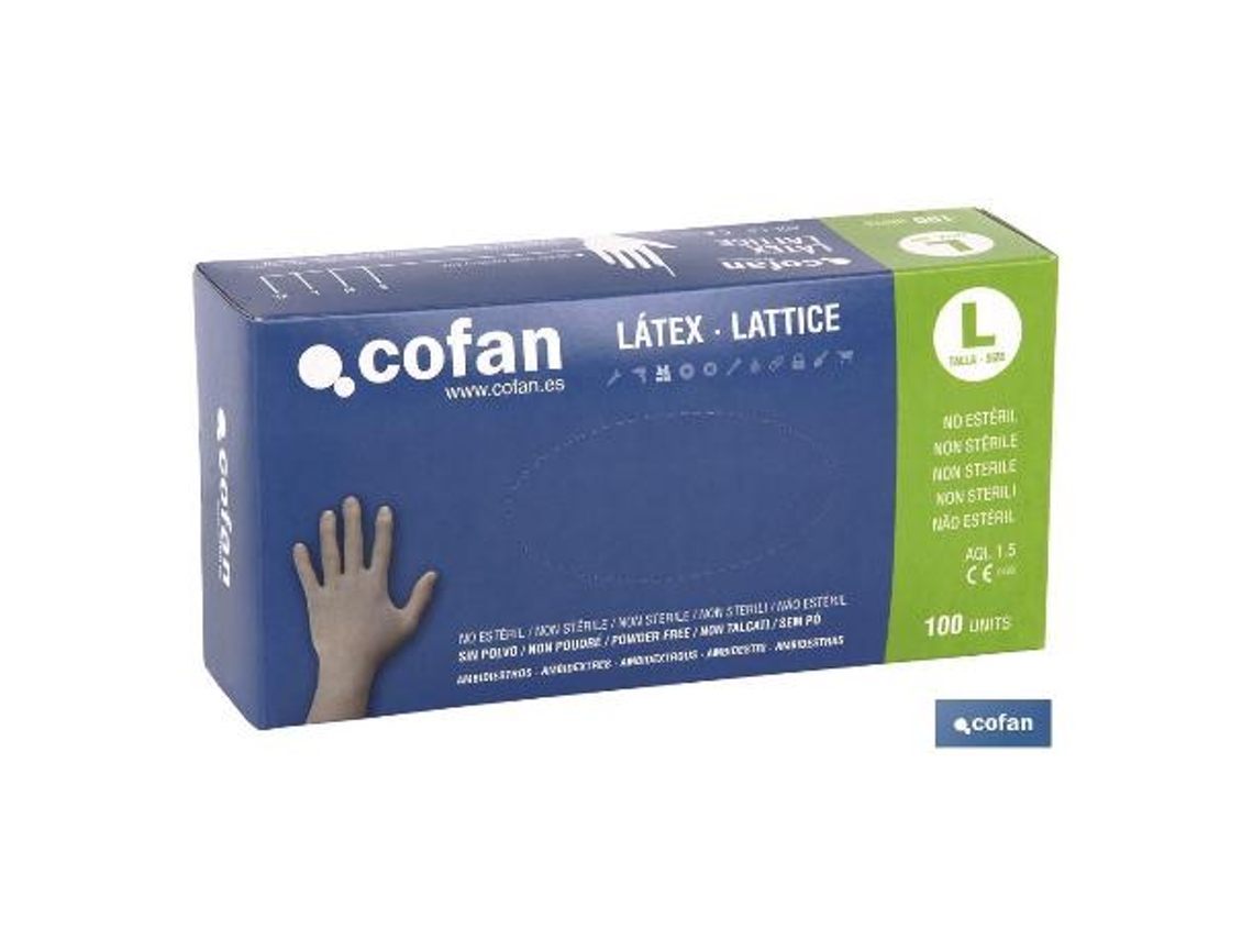 Caja 100 uds. guante latex sin polvo t - xl