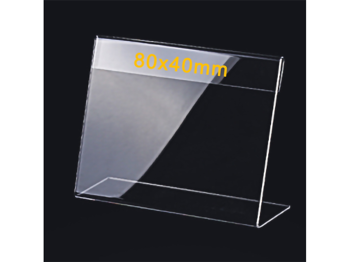 Porta Tarjetas De Negocios Acrílico Premium Resistente A Rayones Para Oficina Hotel Reuniones Tamaño 80x40mm