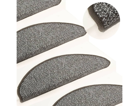 MAISON EXCLUSIVE - Alfombras de peldaños de escalera 15 uds antracita 56x17x3 cm