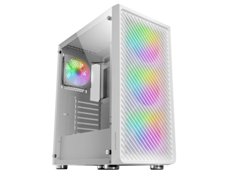 Caja PC MARS GAMING Gaming Atx Mars Gaming Mc-F Blanco Vidrio Templado Metal-Mesh 4X Argb Fans 12 cm