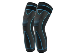 JILLIOPER Mangas de Rodilla con Soporte para Pierna Larga para Baloncesto, Fútbol, Dolor de Rodilla, Ejercicio - Azul