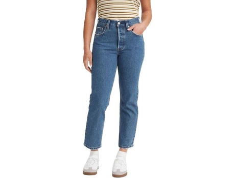 Pantalones Vaqueros LEVIS 501 Crop Jazz Denim Mujer (W32L30 - Azul)