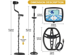 Detecteur D'or De Métaux Souterrain Professionnel, Bobine Recherche Etanche, Outil Détection