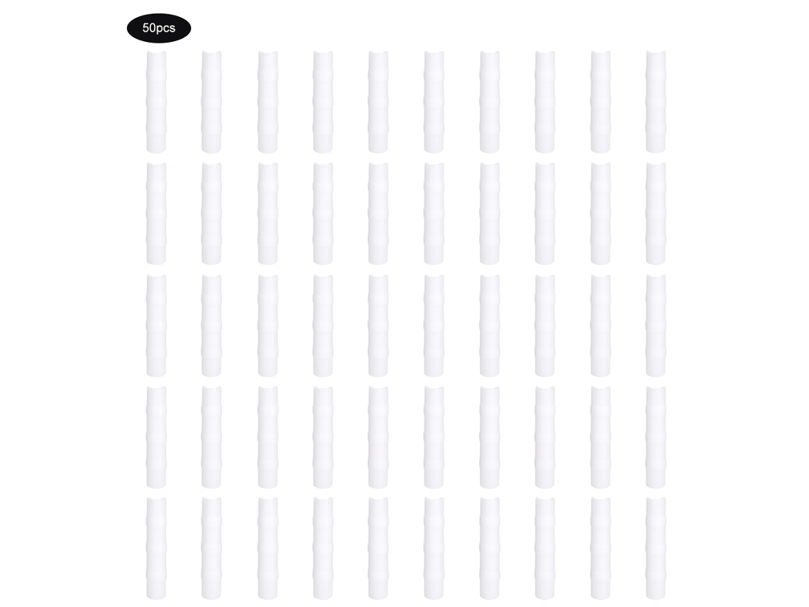 Kit de 50 conectores de abrazadera para tubos de invernadero blancos, 8,5 cm