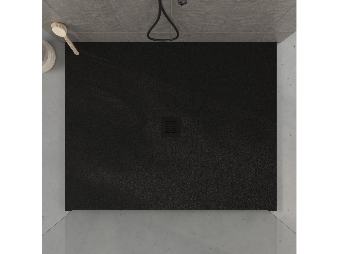 Base de ducha de pizarra negra 110x110 cm RC