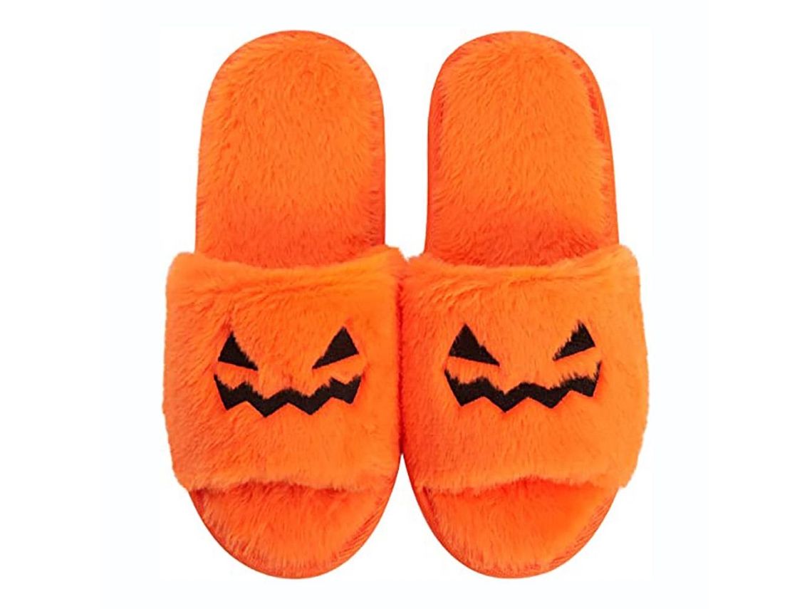 Zapatillas Antideslizantes De Halloween Con Diseño De Calabaza