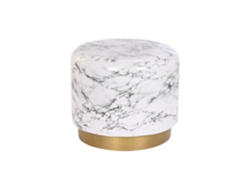 Mesita Auxiliar Hierro Simil Marmol 50x50x45cm