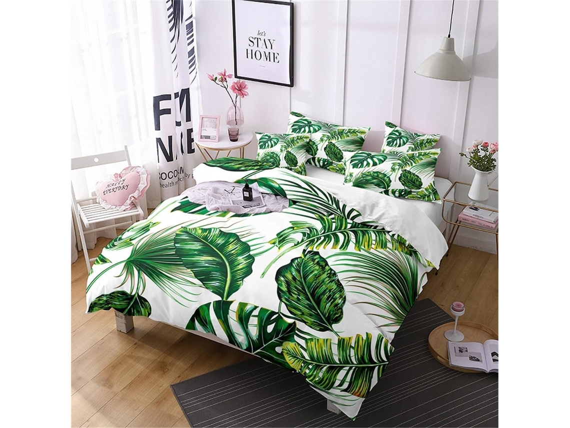 Juego Ropa Cama Piezas Funda Nórdica Almohada Diseño Microfibra Juego Funda 200x200 Cm 65x65 65 X