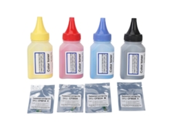 4 Botellas De Tóner En Polvo De Color Para Impresora Con Chip Para Cf540a Cf500a Crg055 Crg054 Crg045