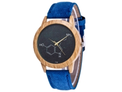 Reloj De Pulsera Casual De Cuarzo Con Correa De Denim Azul Para Hombre Y Mujer