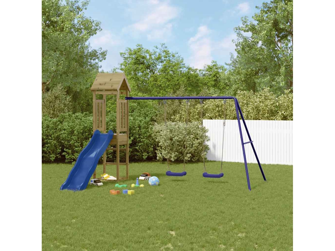 Parque Infantil De Exterior Madera De Pino Impregnada