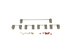 5 estabilizadores de teclado con montaje en PCB chapados en oro transparente para teclados mecánicos. Everley891