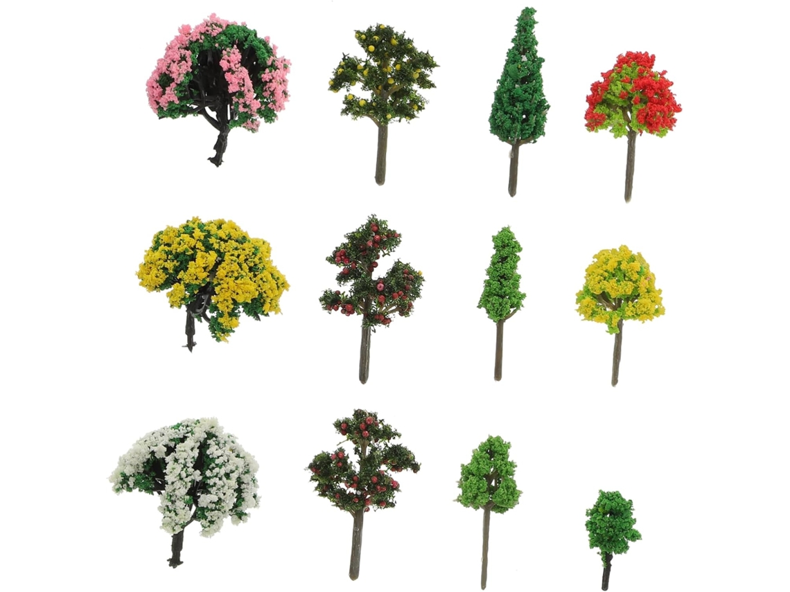 60 Piezas De Mini Modelos De Árboles, Accesorios Para Dioramas Y Paisajes Diy De Plástico