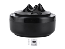 Mini Humidificador De Aromaterapia Con Luz Nocturna Usb, 300 Ml, Abs Pp, Negro, Para Dormitorio U Oficina.