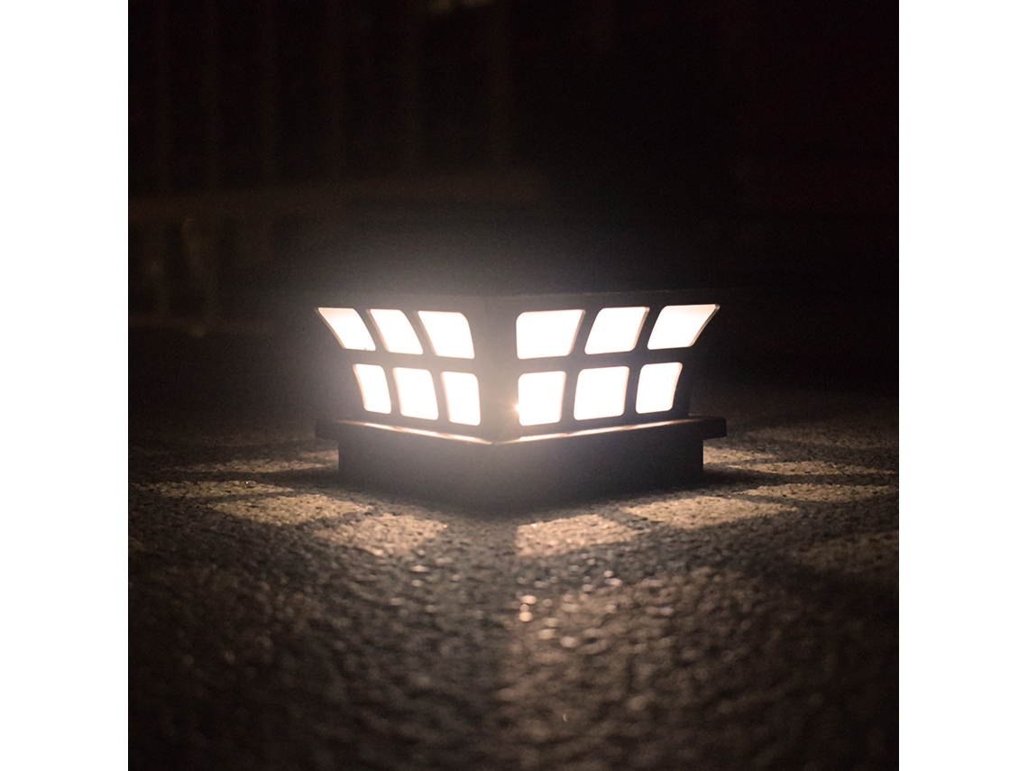 Rebe-luz Solar Para Jardín Exterior, Lámpara De Poste Impermeable Para Patios Y Muros, Luz Cálida