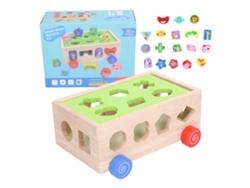 Clasificador De Formas Con 18 Agujeros Y Bloques De Madera - Diseño De Faisán Para Niños De 3 Años En Adelante