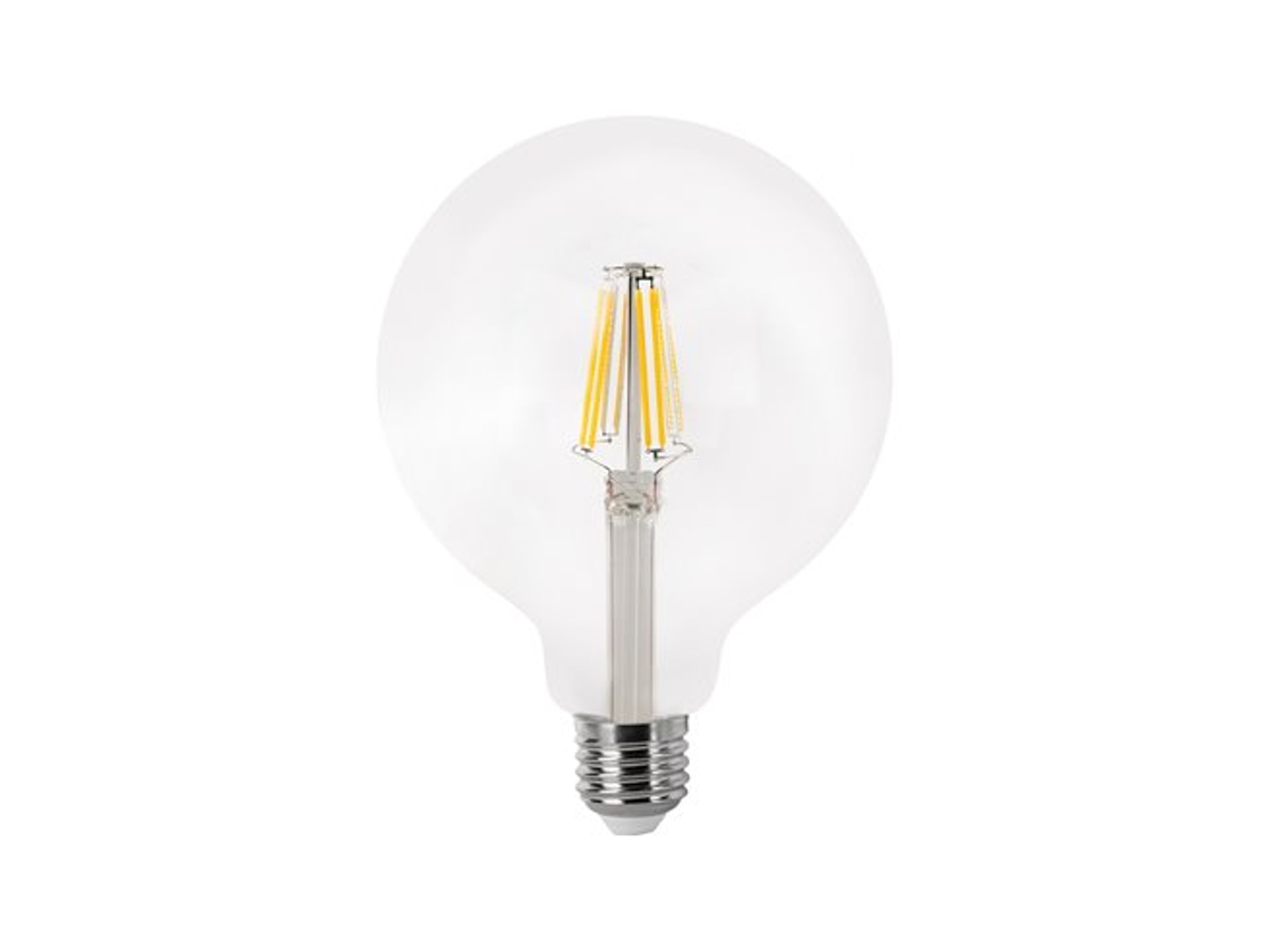 Bombilla LED Globo con Filamento Mate E27 G125 8w Transparente