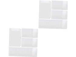 100 bolsas organizadoras reutilizables de PVC con cremallera para oficina y estudio (50 unidades x 2).