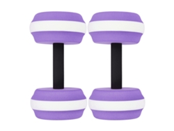 2 Mancuernas Flotantes De Eva Para Ejercicios Aeróbicos Acuáticos - Morado Y Blanco