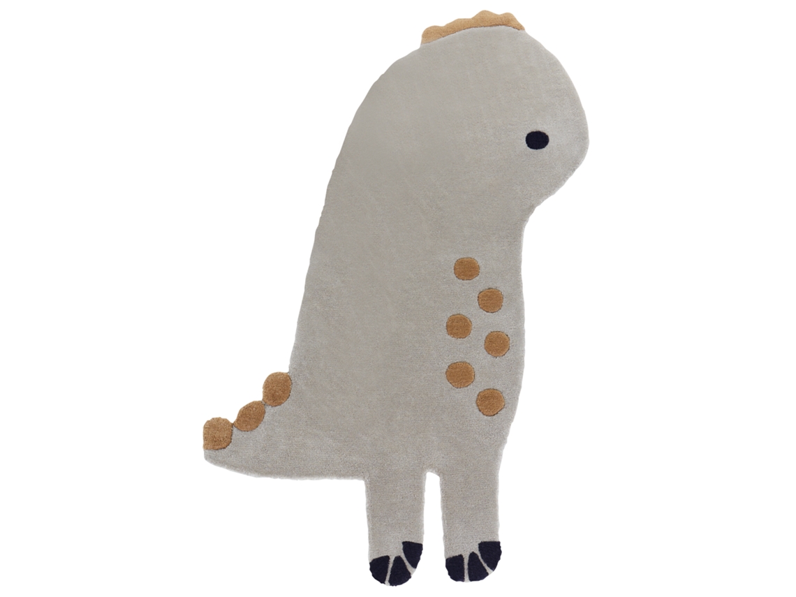 Alfombra para niños BELIANI Dino de Lana Gris 100x160