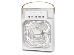 Aire acondicionado pequeño 3 en 1, humidificador, ventilador de escritorio, ajuste de aire con luz nocturna LED Chrui (blanco)