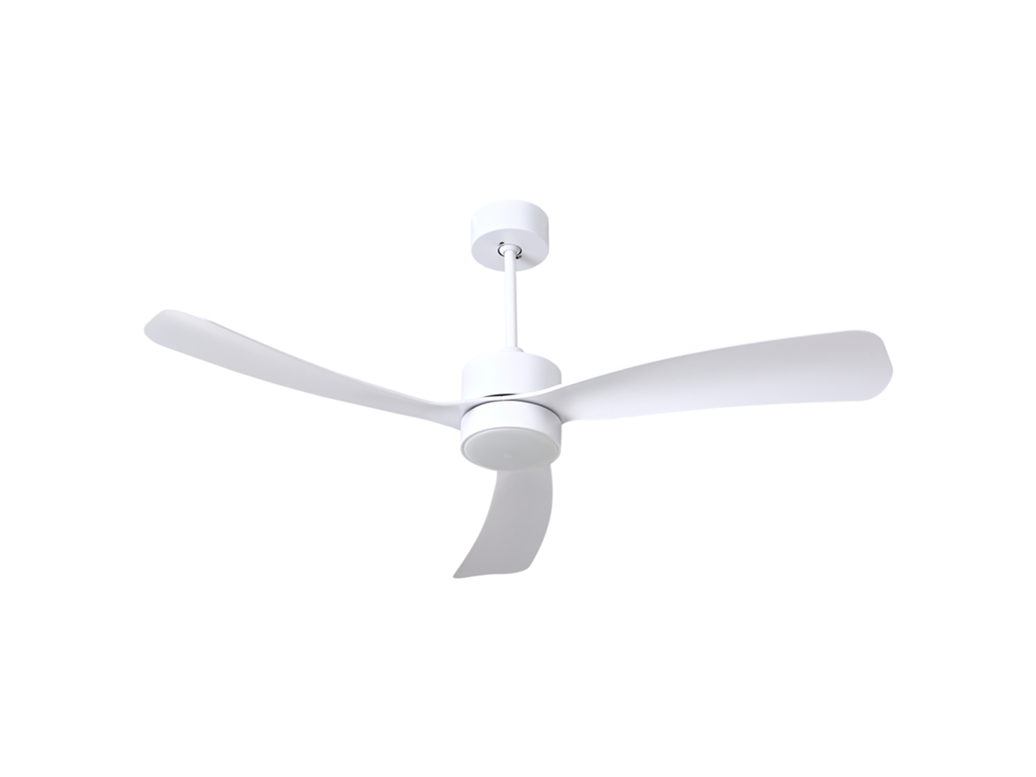 Ventilador De Teto Com Luz Praslin Com Comando Remoto Led Branco