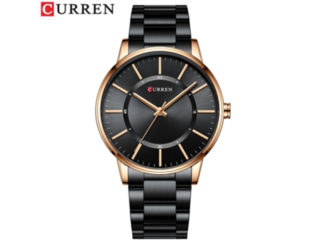 Relojes para Hombre Reloj Analógico de Cuarzo de Acero Inoxidable Reloj de Pulsera para Hombre de Negocios y Ocio-Concha Rosa Negra LUUCOZK