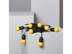 Guirnalda de Luces LEDKIA Waterproof Negro 8 Bombillas Led E27 G45 3W de Colores Amarillo (550 cm)