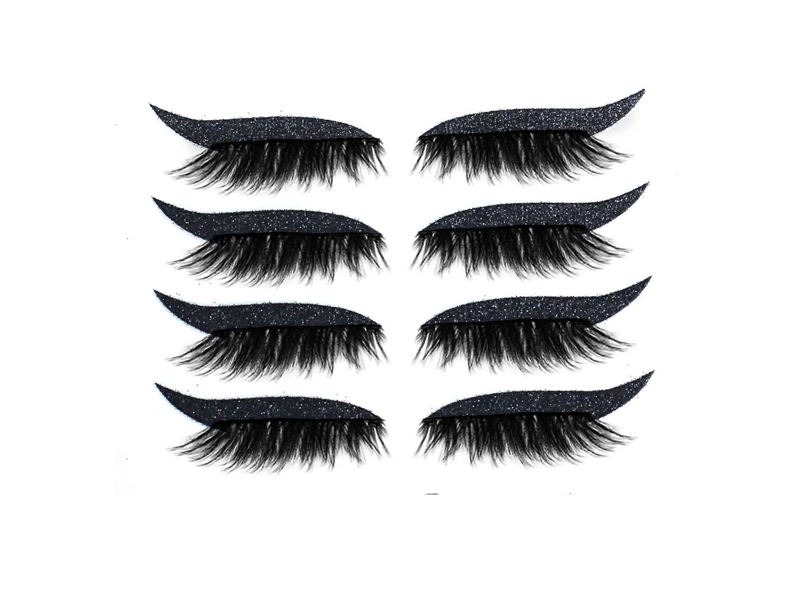4 pares de adhesivos reutilizables para párpados y pestañas, maquillaje instantáneo y fácil de aplicar. Rosewell