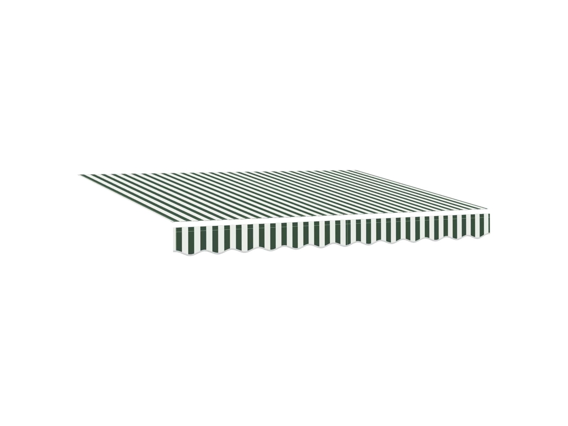 Maison Exclusive - Toldo Retráctil Verde Y Blanco 300 X 250 X 165 Cm Tela Y Metal