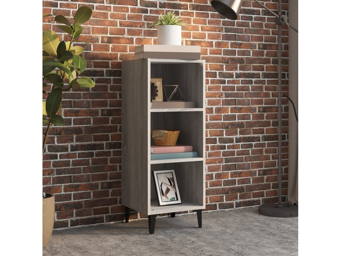 Aparador De Madera De Ingeniería Gris Sonoma 34,5x32,5x90 Cm