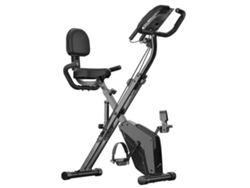 Bicicleta estática magnética plegable Racingreat (Volumen de inercia: 2,5 kg, bandas de resistencia, monitor LCD, modelo C, color negro)