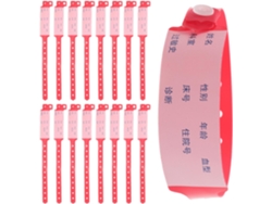 Pulseras De Identificación Médica Desechables Para Adultos, 100 Unidades, De Plástico Rojo Impermeable.