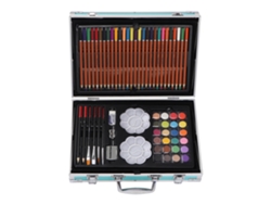 Juego de 145 lápices de colores y rotuladores de agua para arte infantil.