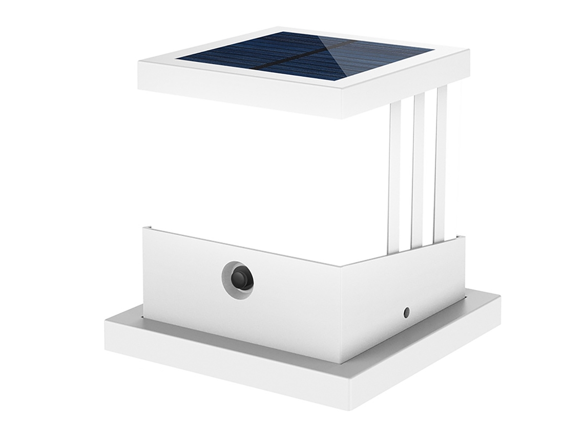 2026-luz De Poste Solar De 3 Temperaturas De Color Impermeable Ip65 Led Para Exterior Patios Y Cerramientos Blancos