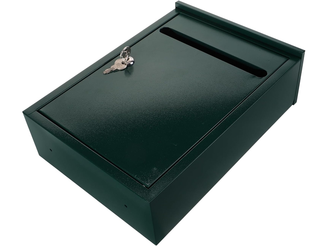 Buzón De Quejas Postales De Metal Verde Para Montaje En Pared, Con Cerradura De Seguridad, 1 Unidad.