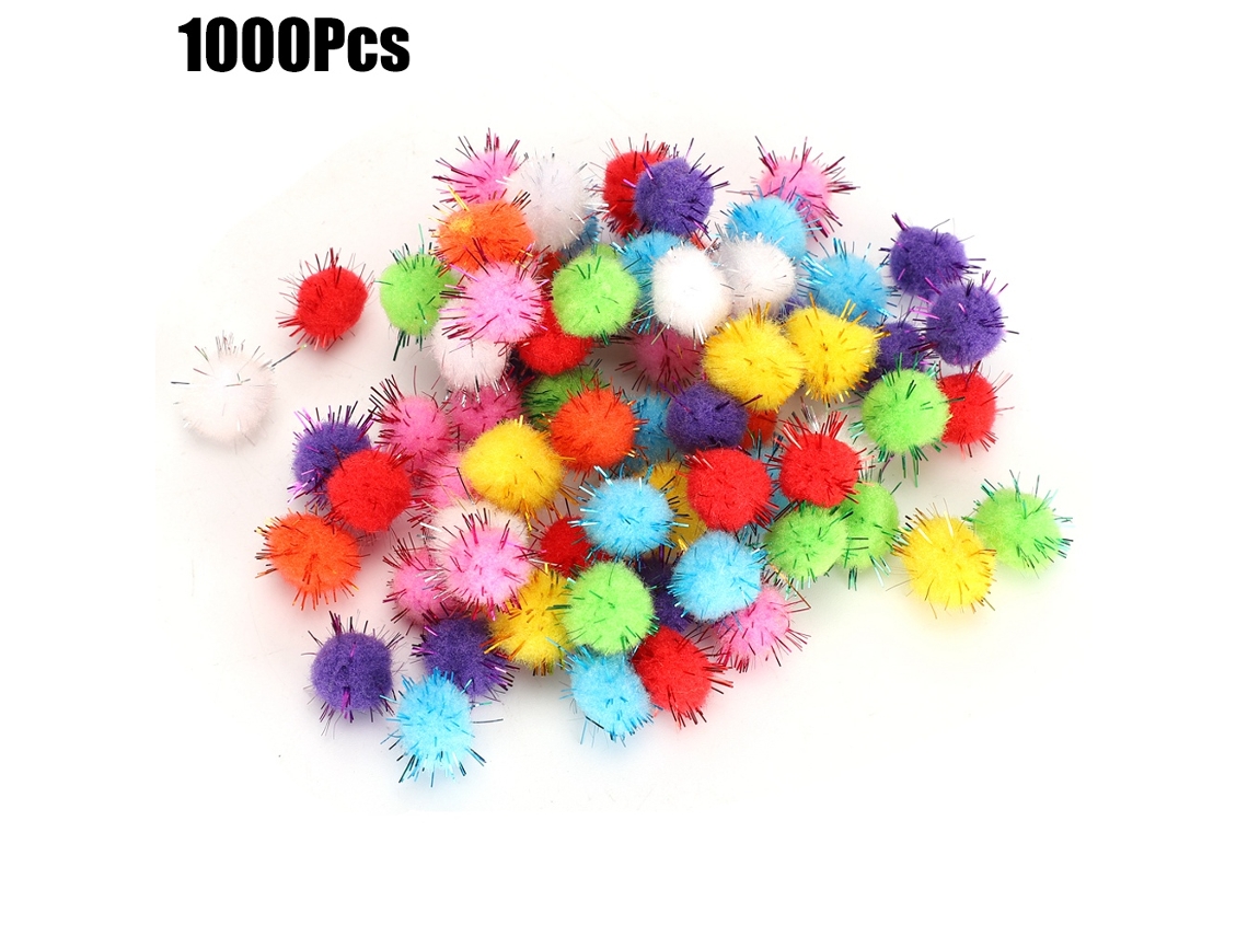 1000 Pompones De Seda Brillante De 15 Mm, Bolas De Felpa Para Decoración Diy, Ropa Y Fundas De Teléfonos Móviles.