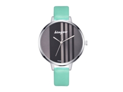 Reloj De Pulsera De Cuarzo Para Mujer Con Correa De Piel Sintética, Estilo Sencillo, Esfera Redonda (menta).