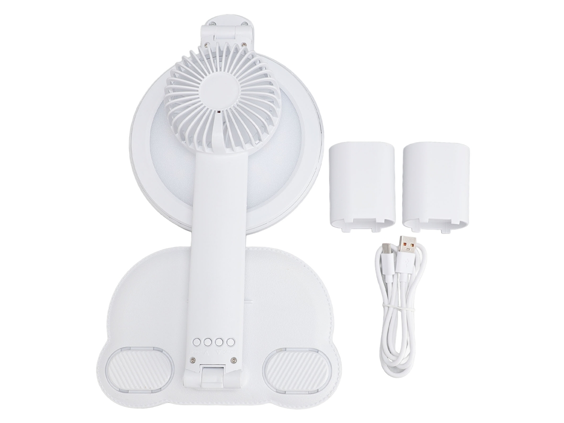 Lámpara de escritorio LED con control táctil, regulable, 3200 mAh y portalápices.