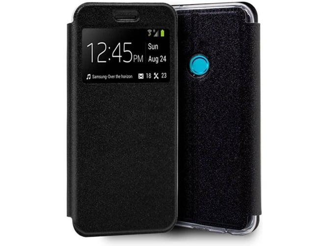 Funda Huawei P Smart+ 2019, P Smart 2019, Honor 10 Lite COOL Flip Negro